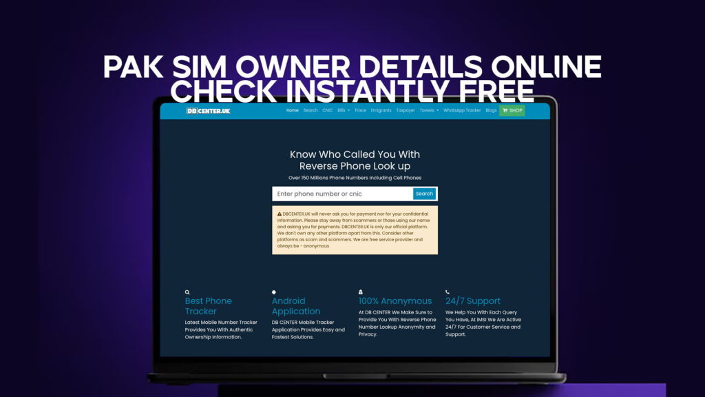 Pak SIM Owner Details Online – Check Instantly Free